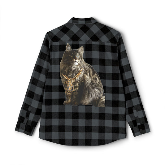 Cat Lover Unisex Flannel Shirt - Cozy Plaid Warmth for Fall & Winter