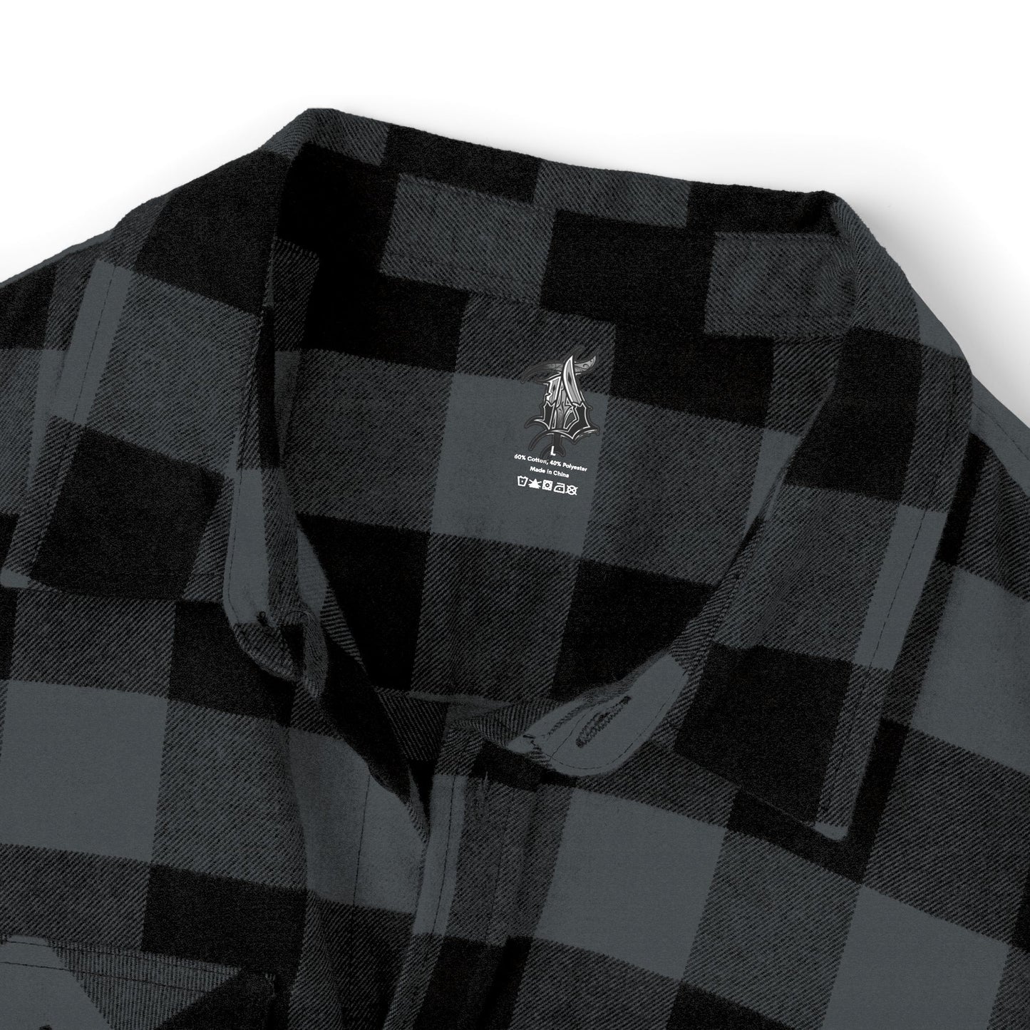 Unisex Flannel Shirt with Bold Zebra Graphic –