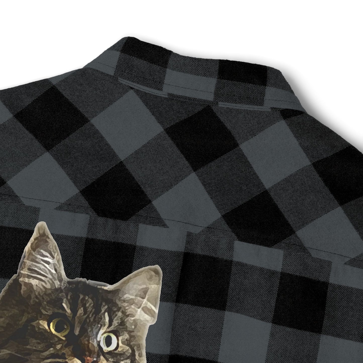 Cat Lover Unisex Flannel Shirt - Cozy Plaid Warmth for Fall & Winter