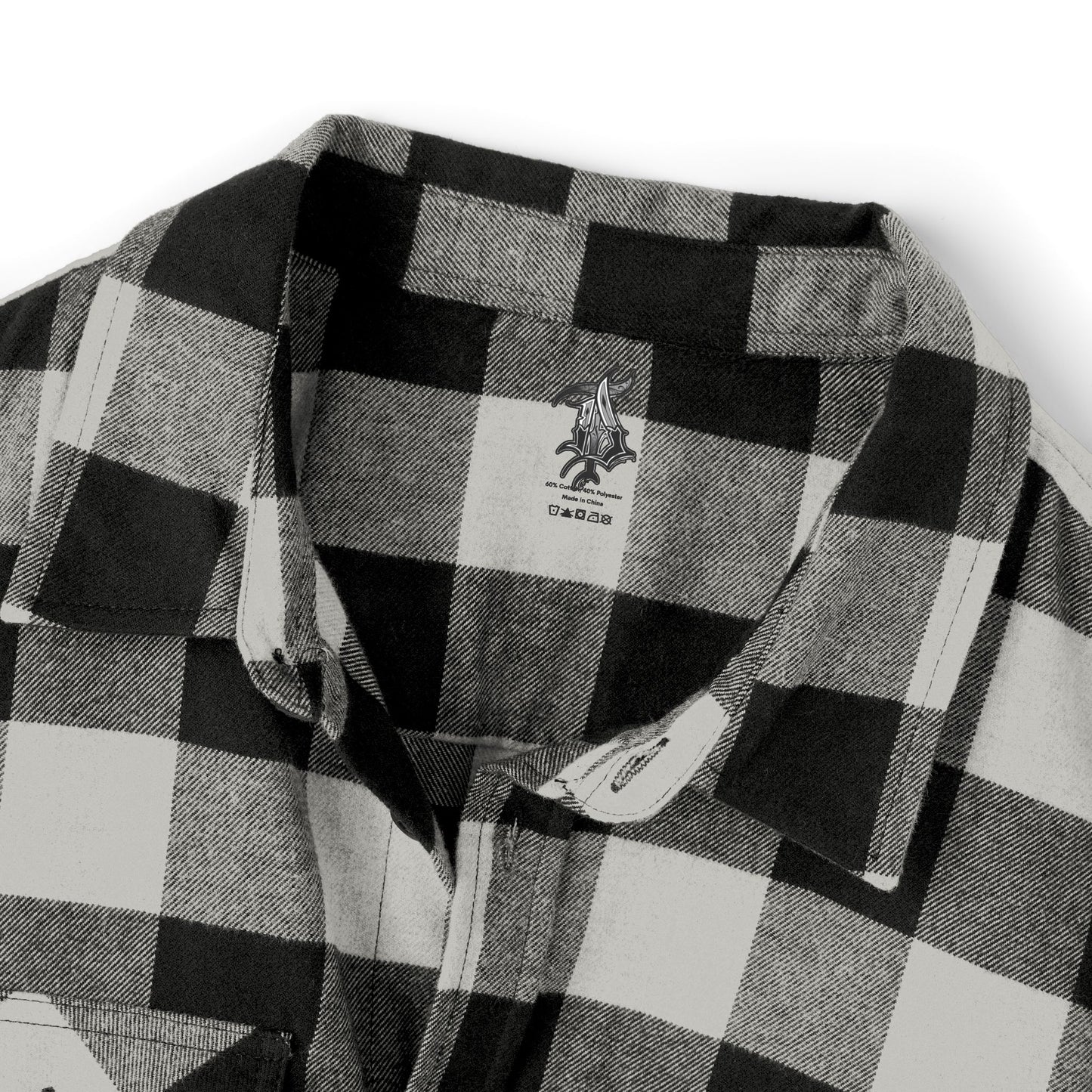 Unisex Flannel Shirt with Bold Zebra Graphic –