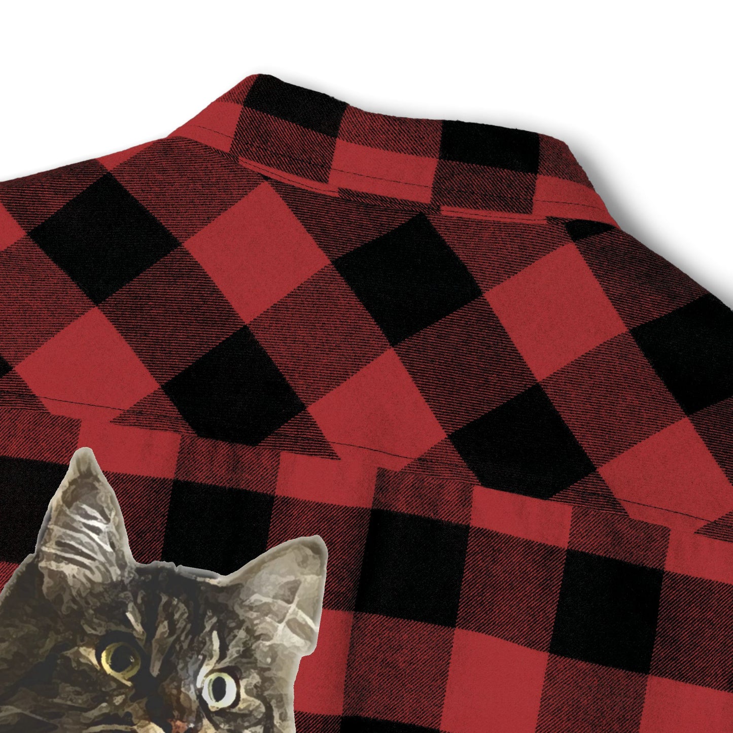 Cat Lover Unisex Flannel Shirt - Cozy Plaid Warmth for Fall & Winter